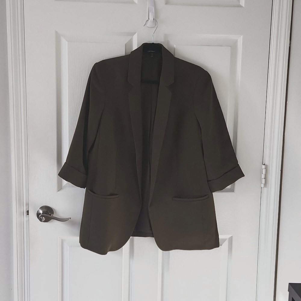 EXPRESS Olive Green Blazer Large Petite
